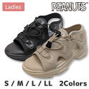 SNOOPY(スヌーピー) PEANUTS ピーナッツ サンダル レディース スポーツサンダル ウォーキング ランニング アウトドア 夏 PN8351 23 24 S M L LL 黒 ベージュ 軽量 通気性