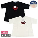 【値下げ品】GGWEAR もちばけ 婦人 レディース 半袖 五分袖 Tシャツ トップス しるこ キャラT パンダの穴 ゆったり M L LL 刺しゅう 【1点までメール便可】 668940