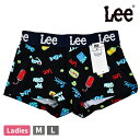 LEE リー 婦人 レディース ショーツ ボーイレングスショーツ 下着 肌着 ブラック POP柄 プリント 総柄 カラフル 綿混 見せパン 1分丈 【2点までメ...