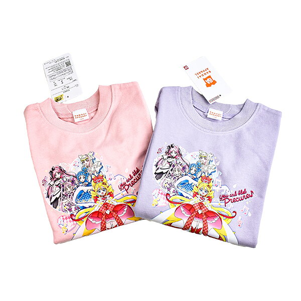映画君とアイドルプリキュア　キッズミニ裏毛 綿100％ 子ども 子供服 トップス 女...