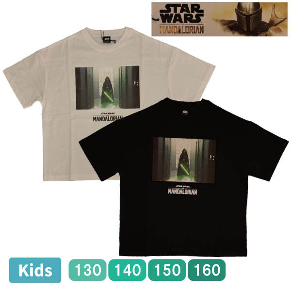 Rakuten - 子供 半袖 トップス シャツ Tシャツ 130 140 150 160 ジュニア キッズ 男児 男の子 スターウォーズ ブラック ホワイト かっこいい カジュアル 綿100％【1点までメール便可】