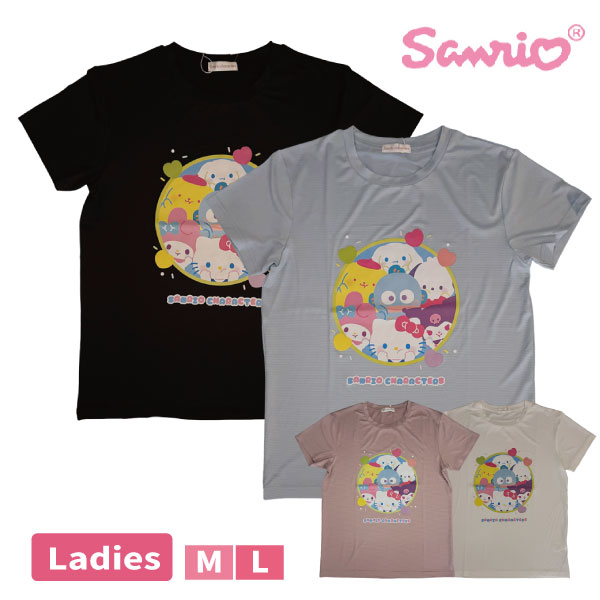 Rakuten - sanrio サンリオ 婦人 レディース 半袖 Tシャツ トップス かわいい キャラクター M L マイメロディ クロミ キティ ポムポムプリン シナモンロール ハンギョドン ぽちゃっこ【1点までメール便可】