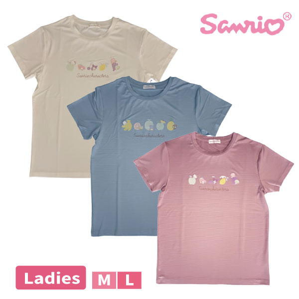 Rakuten - sanrio サンリオ 半袖 Tシャツ 婦人 レディース トップス かわいい キャラクター M L ぽちゃっこ ケロケロけろっぴ タキシードサム ポムポムプリン 【1点までメール便可】