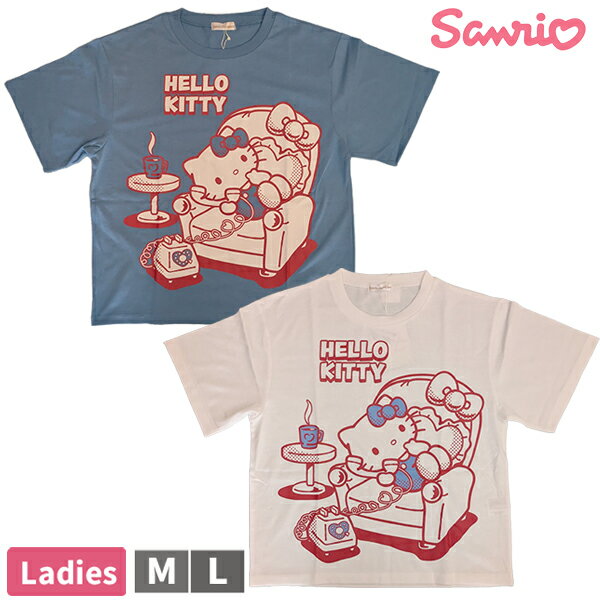 sanrio サンリオ 半袖 Tシャツ トップス M L レディース 婦人 キティ HELLOKITTY ハローキティ サンリオキャラクターズ 