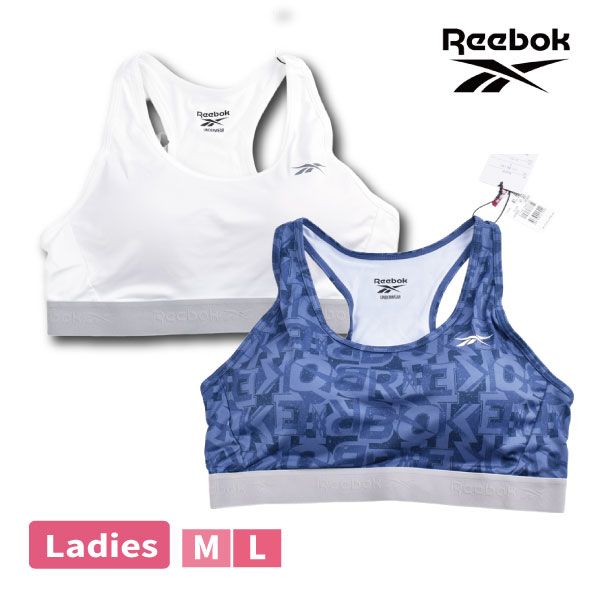 婦人 レディース ハーフトップ Reebok リーボック ドライ ストレッチ 吸水速乾 UVカット UPF50＋ M L インナー 下着 肌着 スポブラ DRY スポーツ 部活 ジム ヨガ アンダーウェア