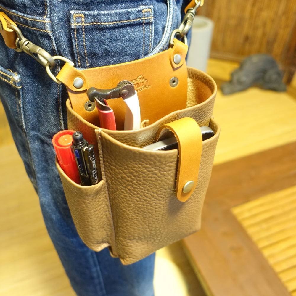 フルカスタマイズ 日本製 本革 フローリストケース 花屋さんシザーケース slim-2 ...