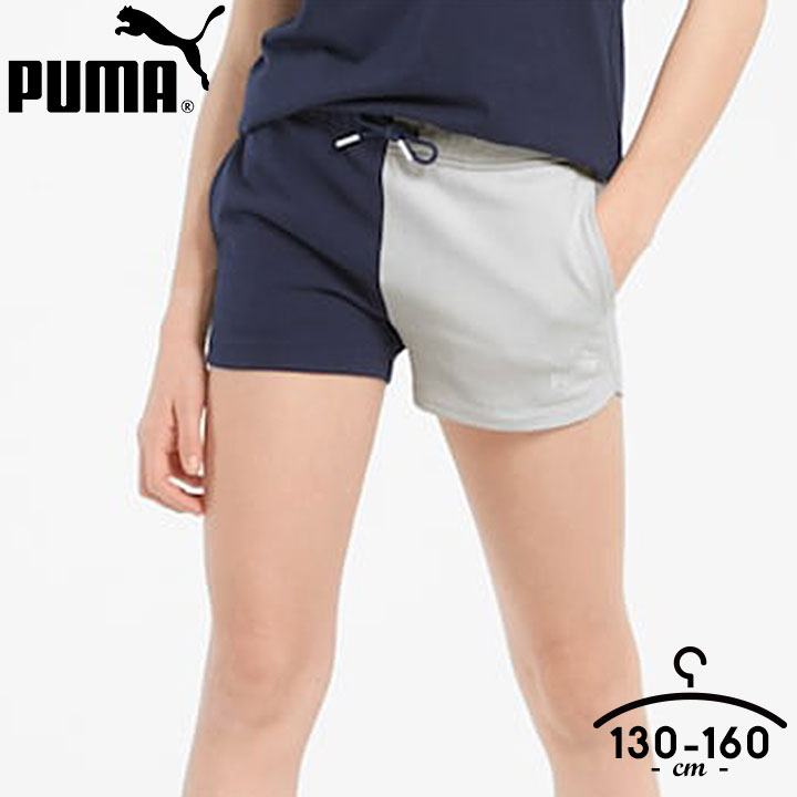 プーマ ショートパンツ キッズ 女の子 ジュニア スポーツ 運動 ブランド 130cm 140cm 150cm 160cm 子供服 PUMA 体操服 ハイウエスト ロゴ テニスウェア バトミントン 綿100% 小学生 部活 練習…