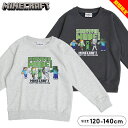 【在庫処分】マインクラフト 服 トレーナー 裏毛 キッズ ジュニア 男の子 女の子 120cm 130cm 140cm 子供服 トップス 長袖 春秋冬 スウェッ...