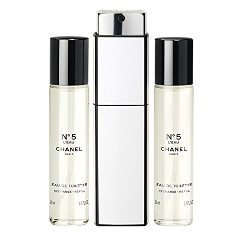 CHANEL (シャネル) N°5 L'EAU Eau de Toilette Twist and Spray 3x0.7 FL. OZ. N°5 ロー ツィスト ＆ スプレイ オードゥ トワレット 20mL＋リフィル 20mL×2