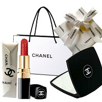 CHANEL(シャネル) ギフトラッピング済 MIROIR DOUBLE FACETTES ミロワール ドゥーブル ファセット + ROUGE COCO ルージュ ココ (440アーサー)