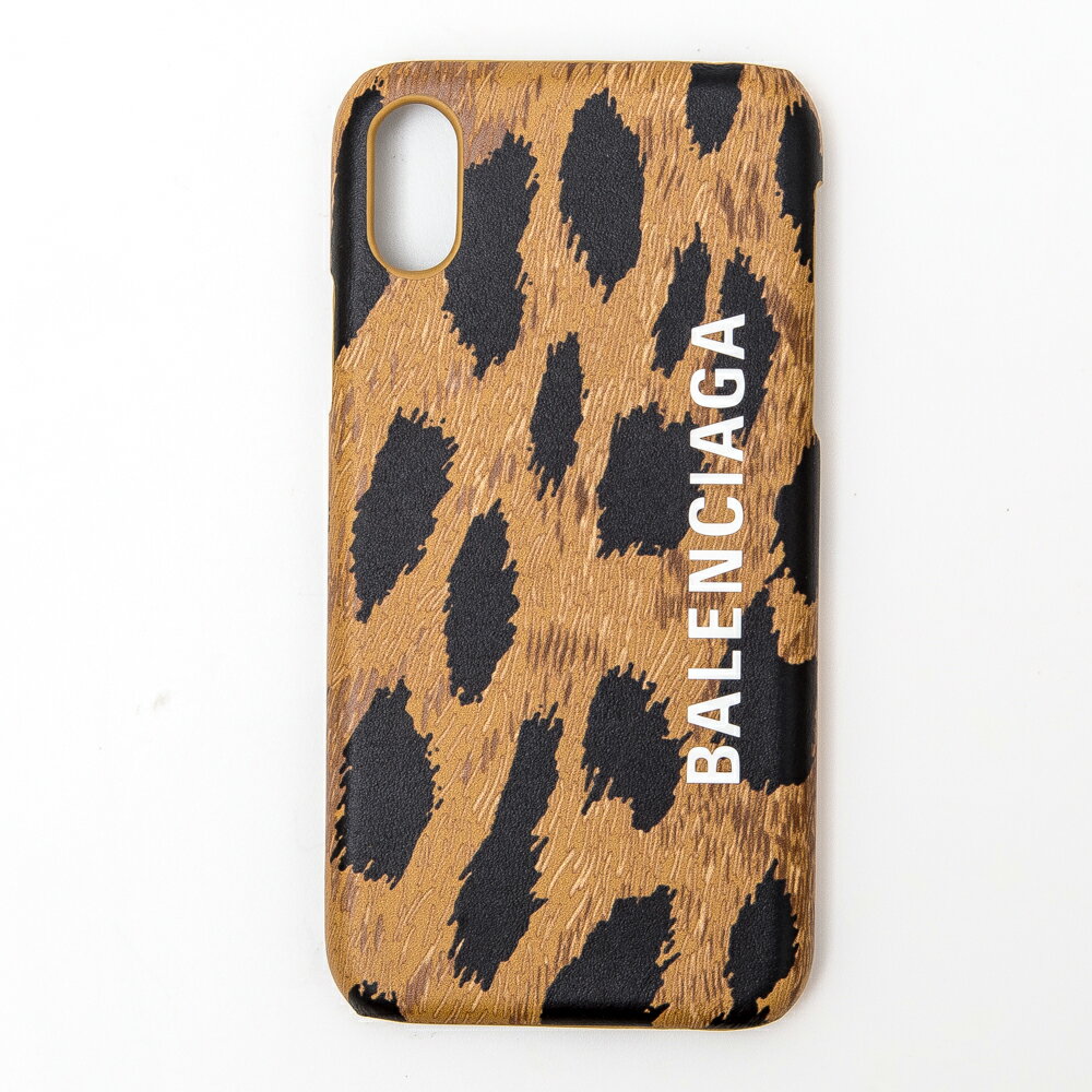 BALENCIAGA (バレンシアガ) 585828 1BWJ0 2690 iphone X/XS ケース レザー レオパード ヒョウ柄 iphone case 携帯ケース スマホ カバー スマートフォン アニマル柄 メンズ レディース ハイブランド