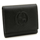 グッチ 革財布 レディース GUCCI (グッチ) 598207 A7M0G 1000 ソーホー 三つ折り コンパクトウォレット レザー NERO 黒 ブラック SOHO compact wallet 3つ折り財布 コンパクト財布 メンズ レディース ハイブランド