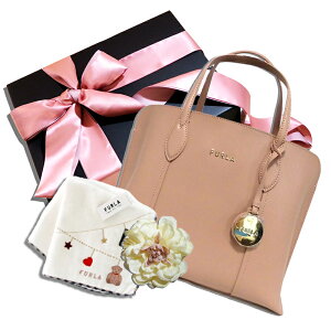 FURLA (フルラ) 【ギフトセット】ヴィットリア M レザー MOONSTONE ピンクベージュ VITTORIA M Tote bag ハンドバッグ トートバッグ ビットリア レディース ハイブランド