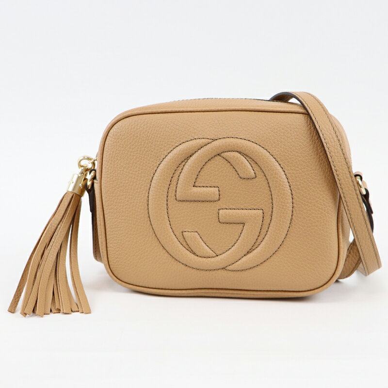 GUCCI(グッチ) 722319 A7M0G 2754 (308364 A7M0G 2754) ソーホー レザー スモール ディスコバッグ レザー ローズベージュ SOHO small leather disco bag ショルダーバッグ ポシェット 斜め掛け レディース ハイブランド