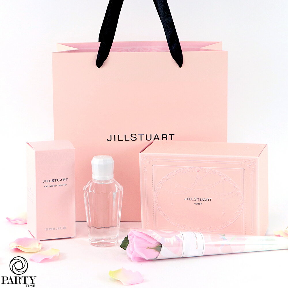 ジル スチュアート コフレ JILL STUART(ジルスチュアート) 【お手入れギフトセット】　コットン＆ネイルリムーバー（ラッピング済）【季節のソープフラワーブーケ】