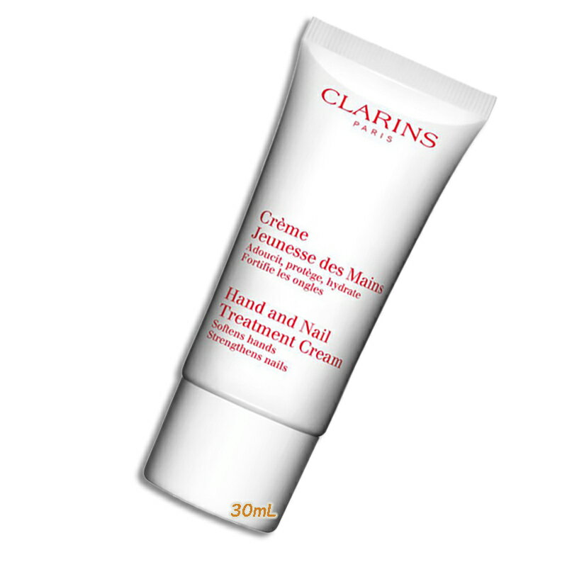 商品名 CLARINS (クラランス) ハンド ネイル トリートメント クリーム 30mL 商品説明 さらりと仕上がるハンドクリームで、手や指先を柔らかくしなやかに包み込み、塗った後に手もとにべたつきを残さないハンドクリーム。携帯しやすいミニサイズで、手の甲、手のひら、爪を保護し乾燥が表れやすい手肌に植物成分の潤いを与えます。30mL メーカー CLARINS(クラランス) 広告文責 きぬ株式会社　03-6455-6837 商品区分 ハンドケア