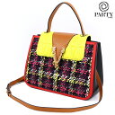 VERSACE (FT[`) VobN cC[hnhobO V-Buckle Tweed Handbag