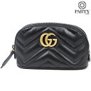 グッチ GUCCI (グッチ) GGマーモント レザー コスメティックケース Cosmetic case