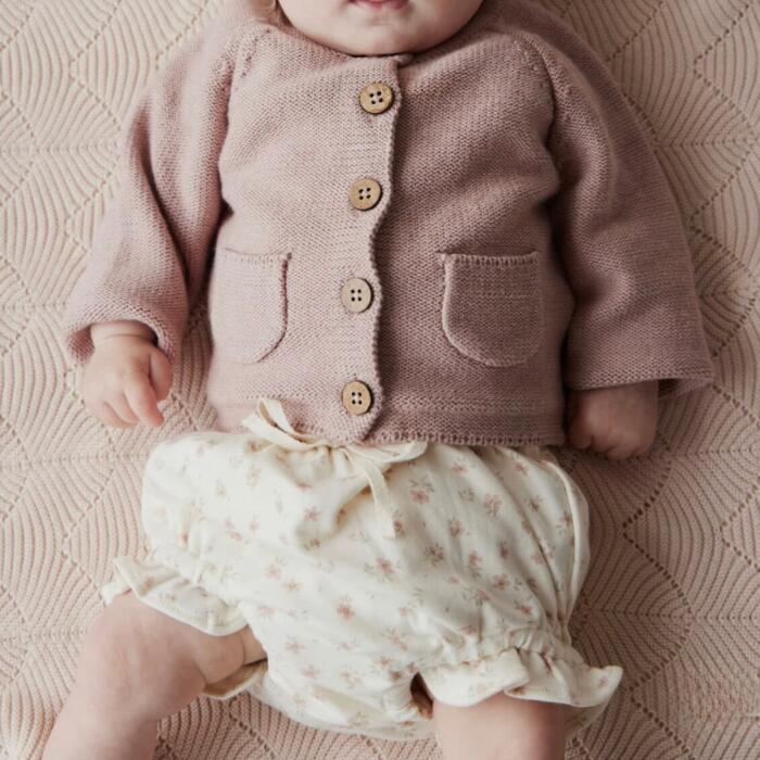 JAMIE KAY 「Organic Cotton Frill Bloomer - Goldie Egret」 子供服 1歳 2歳 女の子 男の子 ブルマ 海外子供服 2