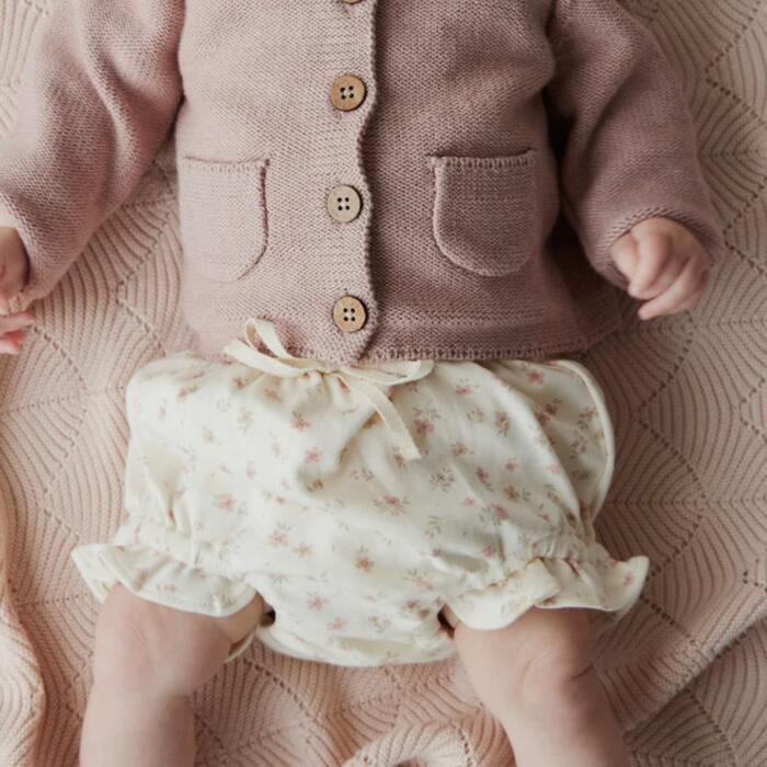 JAMIE KAY 「Organic Cotton Frill Bloomer - Goldie Egret」 子供服 1歳 2歳 女の子 男の子 ブルマ 海外子供服 3