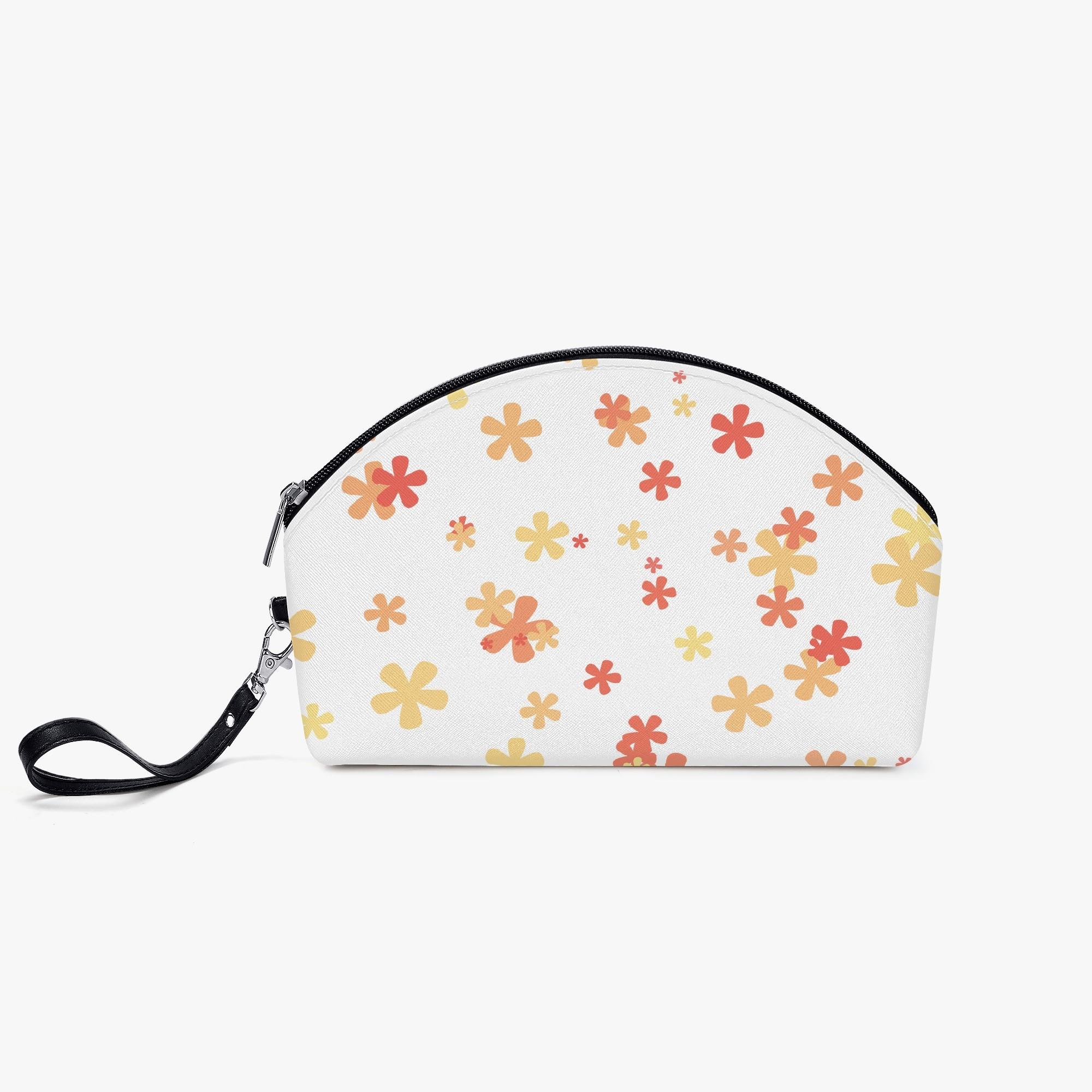 【直送品 同梱不可品】 ほわほわ可愛いカラフル小花柄(丸型コスメポーチ) 丸型コスメポーチ レディー ...