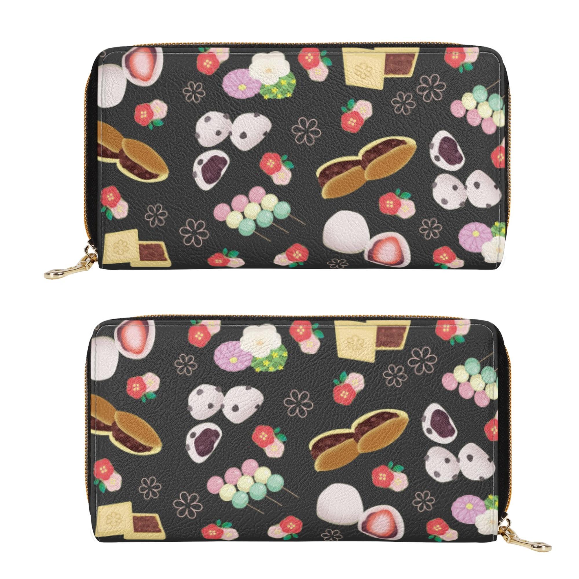 【直送品 同梱不可品】 和菓子柄(黒蜜)(ウォレット) ウォレット ユニセックス バッグ 全て 食べ物 お菓..