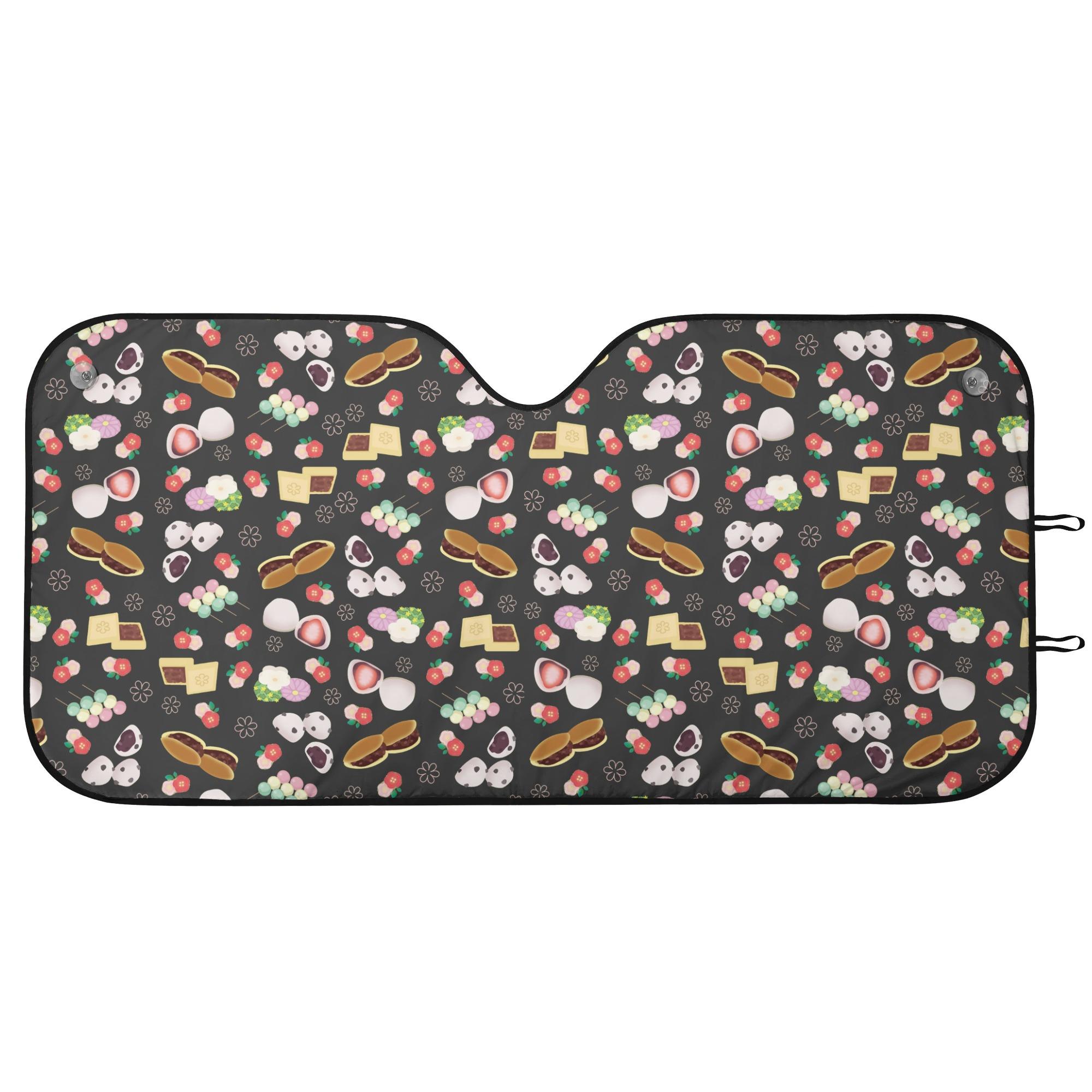 【直送品 同梱不可品】 和菓子柄(黒蜜)(サンシェード) サンシェード ユニセックス ホームデコレーショ..