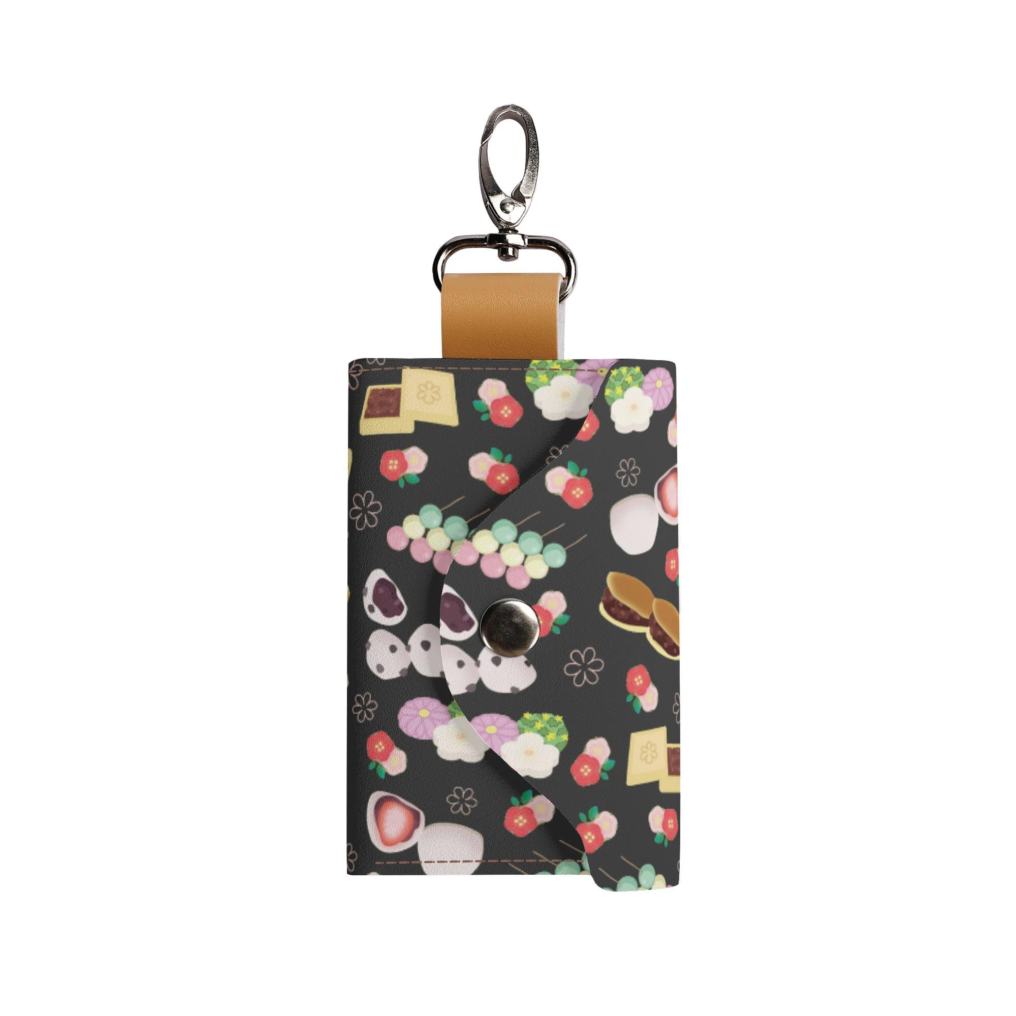 【直送品 同梱不可品】 和菓子柄(黒蜜)(キーケース) キーケース ユニセックス アクセサリー 全て 食べ..