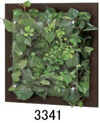 大感謝価格 木目フレームウォールグリーン 3341or3342or3343or3344 直送品。代引不可・同梱不可・返品キャンセル・割引不可 観葉植物 壁掛け ディスプレイ インテリア 雑貨 グッズ送料無料