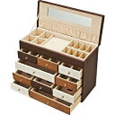 【直送品・大感謝価格 】チェスト ジュエリー ボックス Lサイズ ブラウン CB-06002