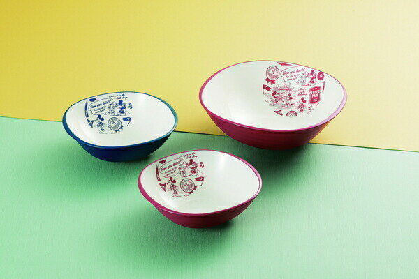 【直送品・大感謝価格】漆通信56（ディズニー各種） ミッキーBG サラダセット 16626-7 レンジ可 食洗機可 128シリーズ