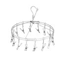 【直送品・大感謝価格】折りたたみ ステンレスピンチハンガー丸型 16ピンチ SHR-16 2020STAGE GIFT CATALOG 229シリーズ
