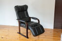【直送品・ヘルシ価格】木製肘リクライニングチェア オットマン付 SWO248GN 62×71~150×98cm 敬老の日