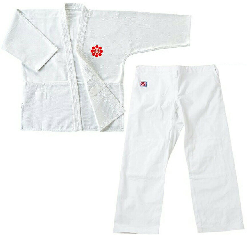 【直送品】日本拳法会公認 九櫻 拳法衣 S-1号/S-2号 上下セット【割引不可品】スポーツ 運動 格闘技 武術 防具