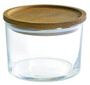 【直送品】ラウンド スタッカブル ガラスジャー 240ml 461823 R8.5×H6.5cm Wood Collection ウッドコレクション【ヘルシ価格】キッチン用品 保存容器 調味料入れ キャニスター