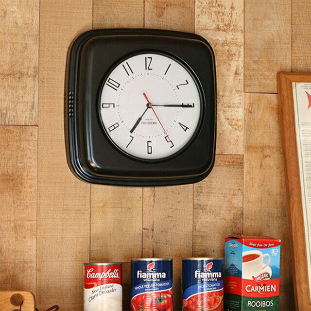 【直送品】ビスファム ウォールクロック ブラック/シルバー 982260008/982260010 w281×d78×h285mm POST GENERAL ISSUE010【ヘルシ価格】インテリア 置き時計 インテリア小物 置物