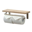 【直送品】トイレットペーパーホルダー ダブル アンティークゴールド 41380 W31×D11×H9 POSH LIVING 2024 Collection【ヘルシ価格】日用品雑貨 トイレ用品 トイレットペーパーホルダー