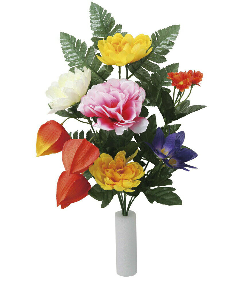 【直送品】ほうずき付き仏花2個セット 2562A35 W24×D13×H41cm 仏花シリーズ 光触媒人工植物 光の楽園 2025【割引不可品】インテリア 人工観葉植物 仏花 飾り花 アートフラワー ギフト 贈り物 花