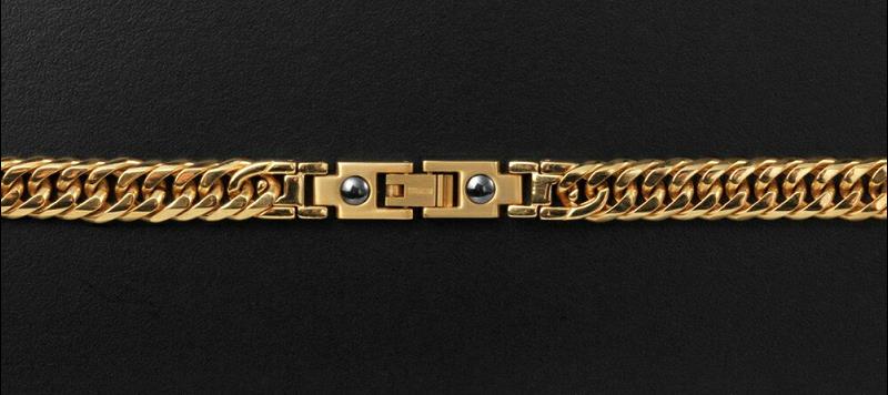 ペレバレンチノ 天然ダイヤモンド極太多面カットチタン磁気ブレス ゴールド磁気 アクセサリー チタン 天然ダイヤモンド 磁石 ネックレス