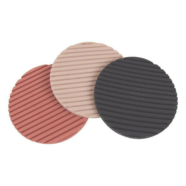 【ネコポス】水を吸いとるコースター3色セット【ヘルシ価格】 吸水力 電子レンジ加熱 水滴吸収