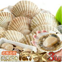 【ギフト対応可商品】【直送品】獲れたてを新鮮なうちに急速冷凍! 北海道産両貝付きほたて 3kg【ヘルシ価格】 海鮮 魚介 北海道産 帆立 ホタテ 両貝付きほたて のし対応