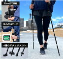 折りたたみウォーキングポール 2本セット ブラック K14574【ヘルシ価格】杖 ステッキ 男性 女性 シニア 高齢者 SGマーク 散歩 運動 ウォーキング 転...