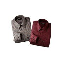 【直送品】Pierucci ピエルッチ カシミア入りシャツ2色組 MS-007送料無料 ファッション メンズ トップス カジュアルシャツ カシミア入り 暖かい