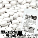 【8個購入で1個多くおまけ】 メガ盛り黒しょうが&5つの黒サプリ約4ヵ月分 240粒入 6個で送料無料 割引不可 黒ショウガ 生姜 サプリメント 健康食品
