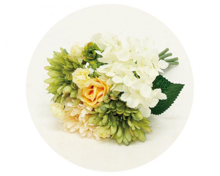 CTポンヌフブーケ アレンジブーケ イエロー 4208403021個から送料無料 インテリアグリーン 造花 観葉植物 かわいい CT触媒加工 消臭