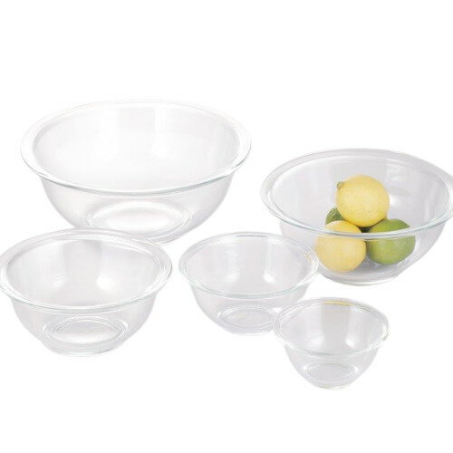 iwaki イワキ ボウル5点セット PSC-BO-40N【ヘルシ価格】 キッチン用品 保存容器 調理器具 ボウル 耐熱ガラス 電子レンジ オーブン 食洗機OK
