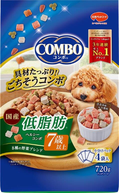 【直送品】【12個セット】コンボ ドッグ 低脂肪7歳以上 720gx12個セット ペット食品 犬 栄養補給食品 ドッグフード 総合栄養食