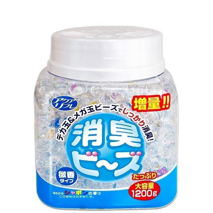 【直送品】【80個セット】アクアリフレ 消臭ビーズ 大容量 微香タイプ シャボンの香り 1200gx80個セッ..