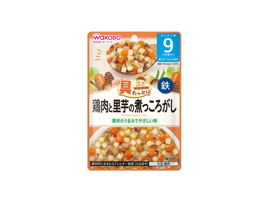 【5個セット】具たっぷりグーグーキッチン 鶏肉と里芋の煮っころがし 80gx5個セット【楽天倉庫直送h】 食品 ベビーフード おかず かつお昆布だし 里芋 鶏ささみ