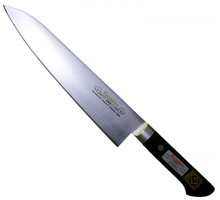 正広作 MV口金ステンレス包丁 左用 牛刀 240mm送料無料【楽天倉庫直送h】 キッチン用品 調理 ...